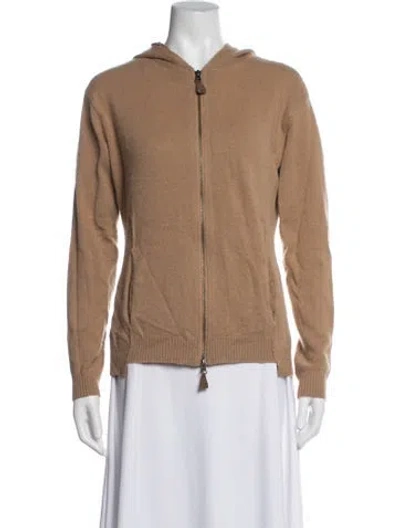 Pre-owned Kristensen Du Nord Cashmere Open Front Sweater In Neutrals