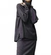 Kristensen Du Nord Cashmere Roll Neck Sweater In Black In Gray