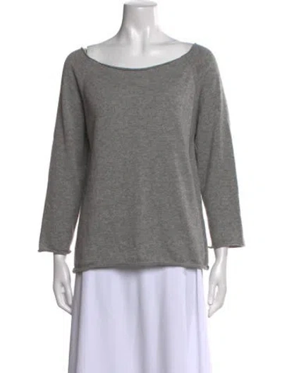 Pre-owned Kristensen Du Nord Cashmere Scoop Neck Sweater In Gray