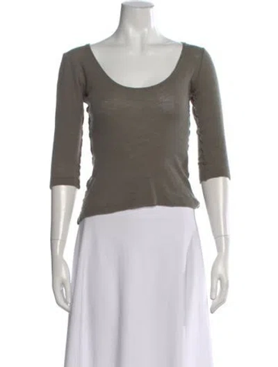 Pre-owned Kristensen Du Nord Cashmere Scoop Neck Sweater In Green