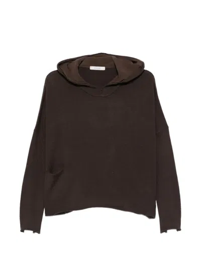 Kristensen Du Nord Cashmere-wool Hoodie Sweater In Brown