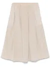 Kristensen Du Nord Corduroy Midi Skirt In Neutrals