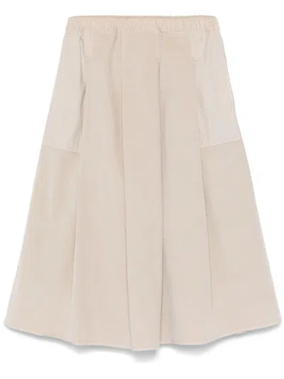 Kristensen Du Nord Corduroy Midi Skirt In Neutrals