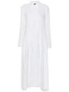 Kristensen Du Nord Cotton Maxi Dress In White