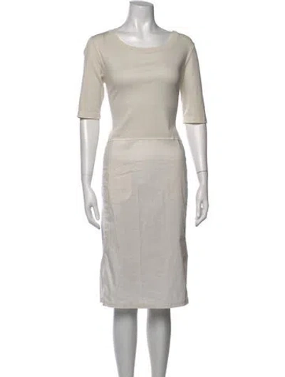 Pre-owned Kristensen Du Nord Crew Neck Knee-length Dress In Grey