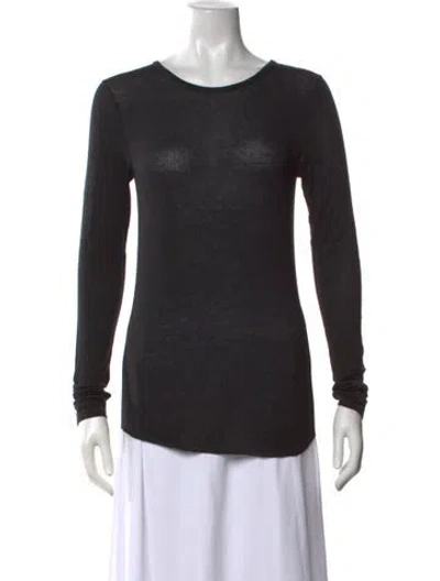 Pre-owned Kristensen Du Nord Crew Neck Long Sleeve Top In Black
