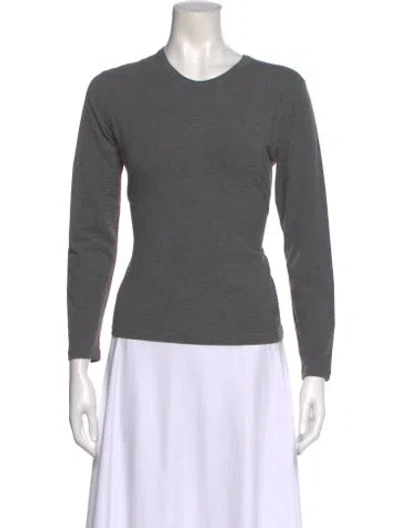 Pre-owned Kristensen Du Nord Crew Neck Long Sleeve Top In Gray