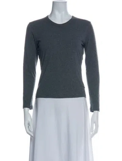 Pre-owned Kristensen Du Nord Crew Neck Long Sleeve Top In Green