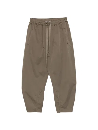 Kristensen Du Nord Drawstring Cropped Trousers In Brown