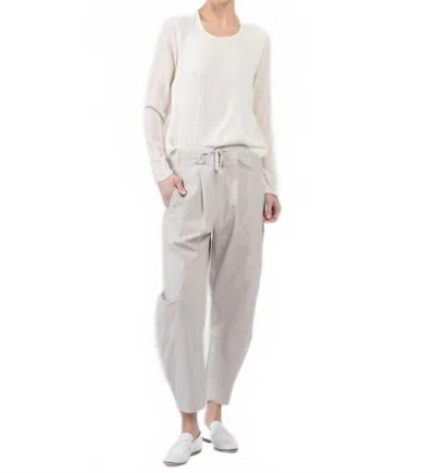 Kristensen Du Nord Easy Cropped Leg Pant In Chalk In White
