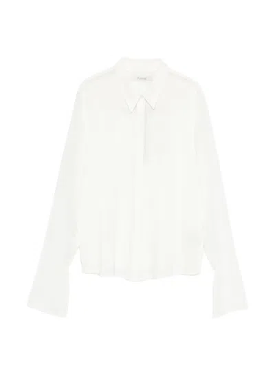 Kristensen Du Nord Flared-sleeve Shirt In White