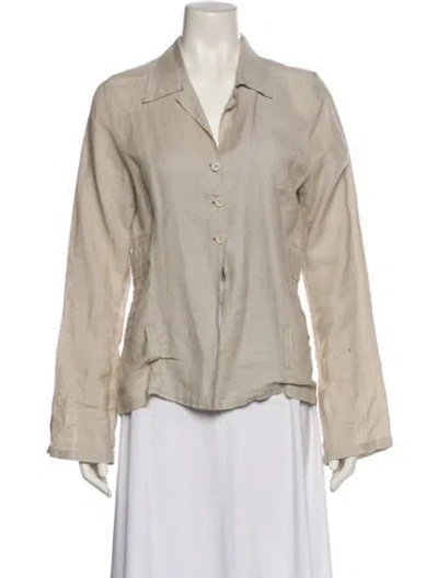 Pre-owned Kristensen Du Nord Linen Blazer In Gray