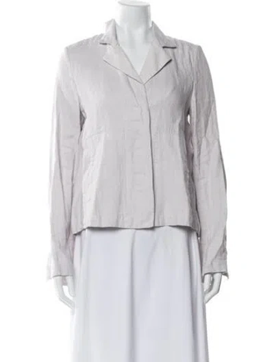 Pre-owned Kristensen Du Nord Linen Blazer In Purple