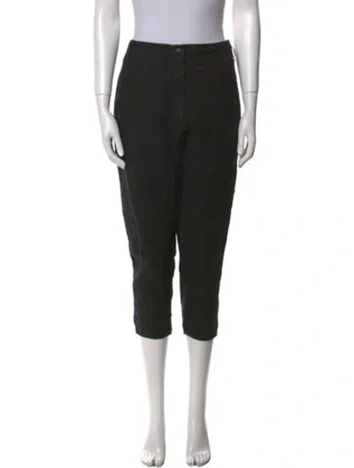 Pre-owned Kristensen Du Nord Linen Skinny Leg Pants In Black