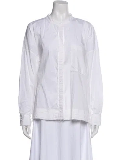 Pre-owned Kristensen Du Nord Long Sleeve Blouse In White