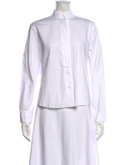 Pre-owned Kristensen Du Nord Long Sleeve Blouse In White