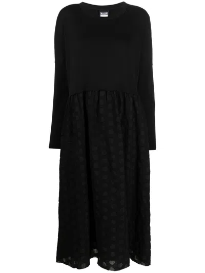 Kristensen Du Nord Long-sleeved Woollen Shift Dress In Black
