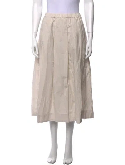 Pre-owned Kristensen Du Nord Midi Length Skirt In Brown/white