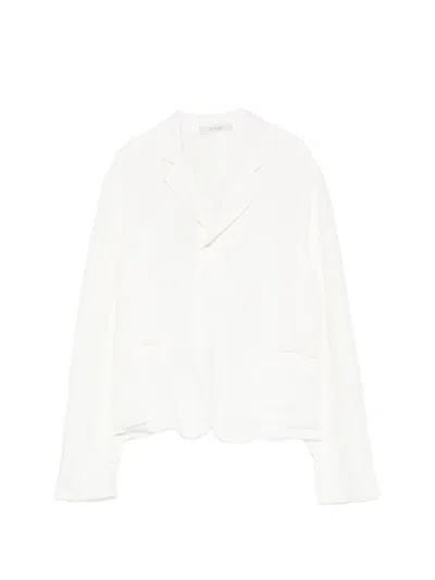 Kristensen Du Nord Patch-pocket Linen Blazer In White