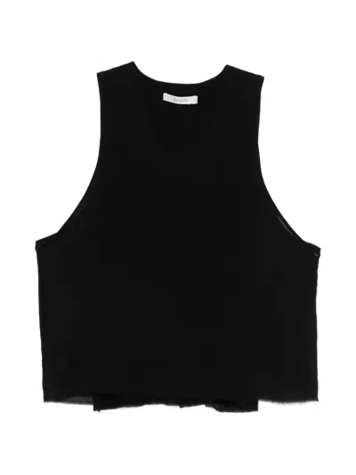 Kristensen Du Nord Raw-edge Top In Black