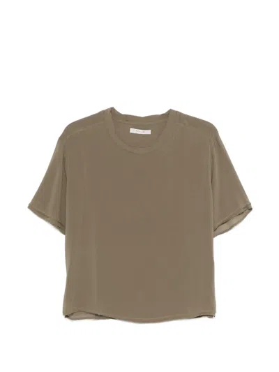 Kristensen Du Nord Raw-edge T-shirt In Brown