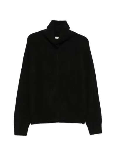 Kristensen Du Nord Ribbed-knit Roll-neck Cardigan In Animal Print