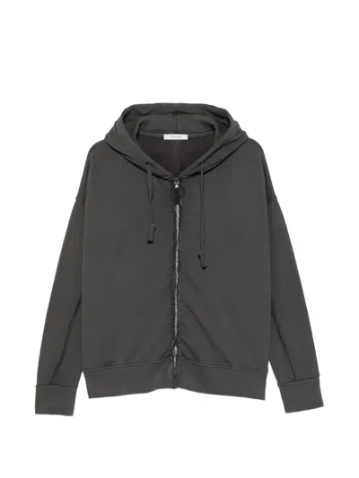 Kristensen Du Nord Ruffled-trim Zip-up Hoodie In Black