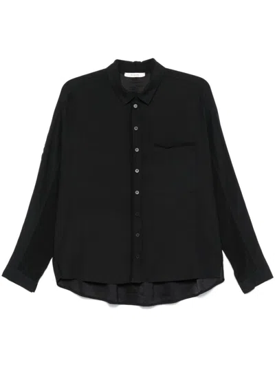 Kristensen Du Nord Satin Shirt In Black
