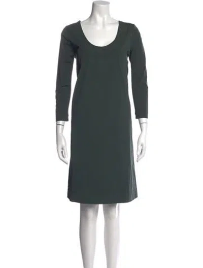 Pre-owned Kristensen Du Nord Scoop Neck Knee-length Dress In Green