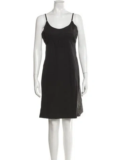 Pre-owned Kristensen Du Nord Scoop Neck Mini Dress In Black