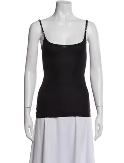 Pre-owned Kristensen Du Nord Scoop Neck Sleeveless Top In Black