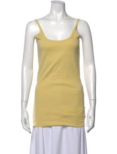 Pre-owned Kristensen Du Nord Scoop Neck Sleeveless Top In Yellow