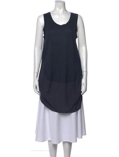 Pre-owned Kristensen Du Nord Scoop Neck Sleeveless Tunic In Blue