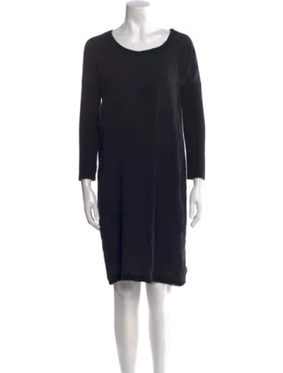 Pre-owned Kristensen Du Nord Silk Knee-length Dress In Black