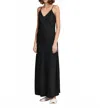 Kristensen Du Nord Silk Satin Dress In Black In Black