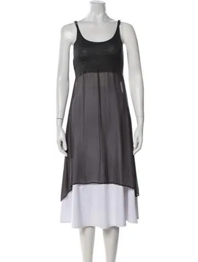 Pre-owned Kristensen Du Nord Silk Scoop Neck Tunic In Blue