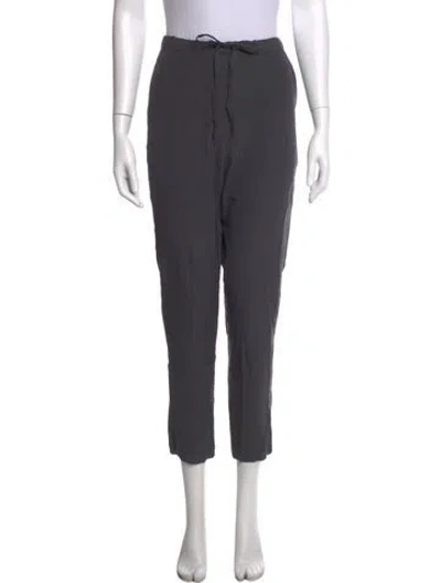 Pre-owned Kristensen Du Nord Silk Straight Leg Pants In Grey