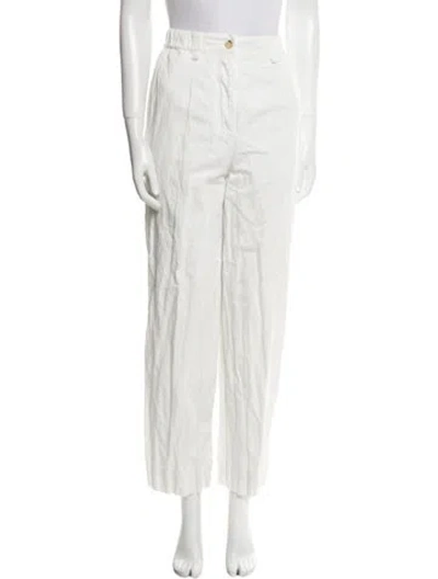 Pre-owned Kristensen Du Nord Straight Leg Pants In White