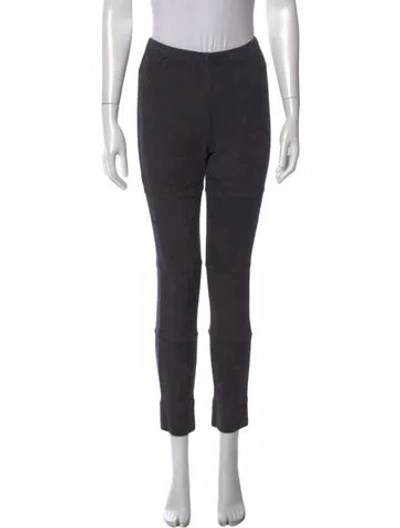 Pre-owned Kristensen Du Nord Suede Skinny Leg Pants In Grey