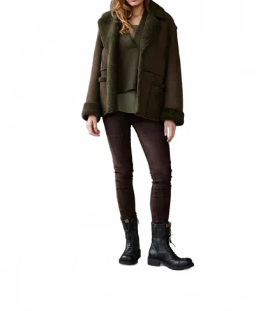 Kristensen Du Nord Suede Stretch Leggings In Mulch In Purple