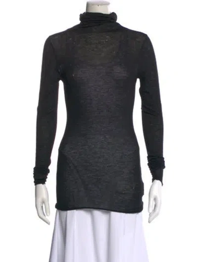 Pre-owned Kristensen Du Nord Turtleneck Long Sleeve Top In Blue