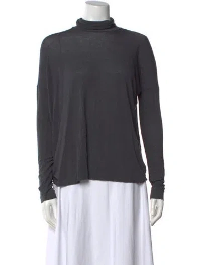 Pre-owned Kristensen Du Nord Turtleneck Long Sleeve Top In Gray