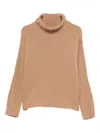 Kristensen Du Nord Turtleneck Sweater In Brown