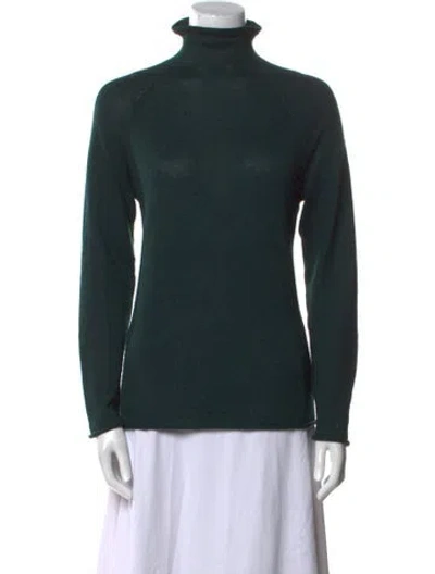 Pre-owned Kristensen Du Nord Virgin Wool Turtleneck Sweater In Green