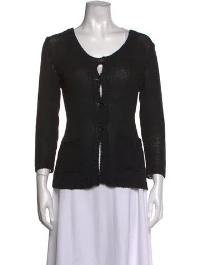 Pre-owned Kristensen Du Nord V-neck Sweater In Black