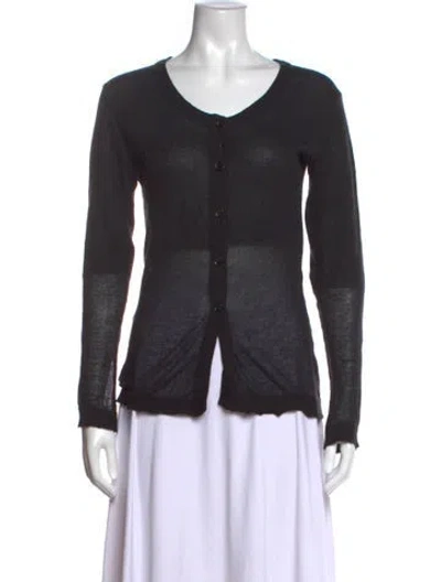 Pre-owned Kristensen Du Nord V-neck Sweater In Black