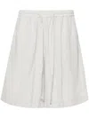 Kristensen Du Nord Voile Drop-crotch Shorts In Grey