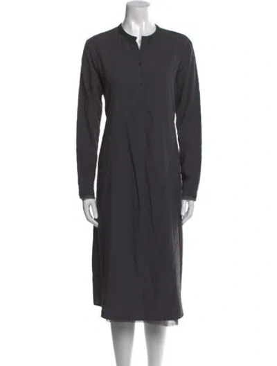 Pre-owned Kristensen Du Nord Wool Midi Length Dress In Gray