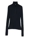 Kristensen Du Nord Zip-up Ribber Sweater In Burgundy