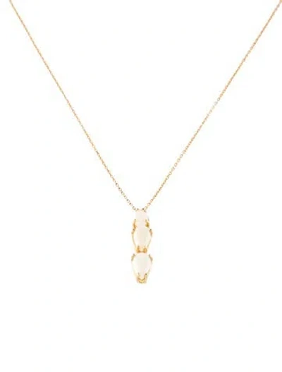 Pre-owned Kristin Hanson 1.46ctw Opal Pendant Necklace, 15.5" In Multi